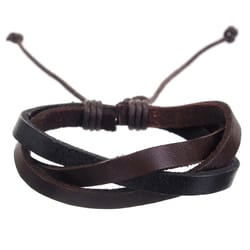 Mad Man Mens Phoenix Black/Brown Bracelet Leather