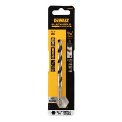 DeWalt Black & Gold 5/16 in. High Speed Steel Impact Ready Drill Bit Hex Shank 1 pk