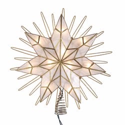 Kurt S. Adler LED Clear Capiz Star Tree Topper