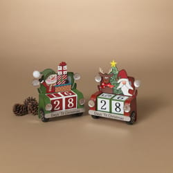 Gerson Multicolored Christmas Countdown Calendar Table Decor 6 in.