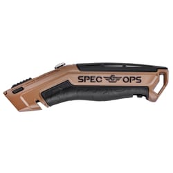 Spec Ops 7 in. Retractable Fixed Utility Knife Black 1 pc