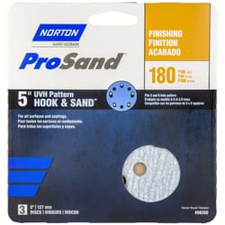 Norton ProSand 5 in. Ceramic Alumina Hook and Loop Sanding Disc 180 Grit Fine 3 pk