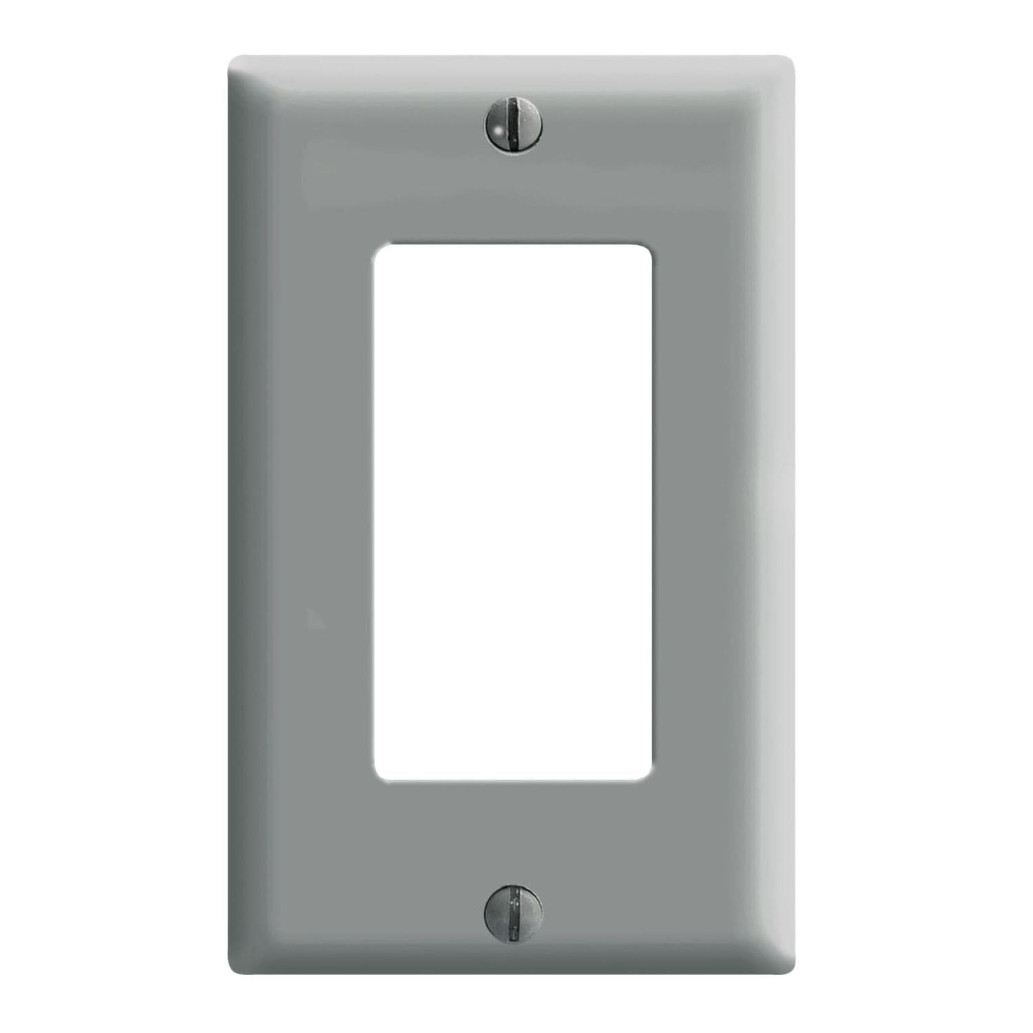 Leviton Decora Gray 1 gang Thermoset Plastic Decora/GFCI Wall Plate 1 pk