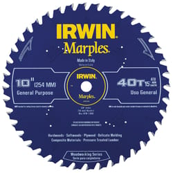 Irwin Marples 10 in. D X 5/8 in. Woodworking Carbide Circular Saw Blade 40 teeth 1 pk