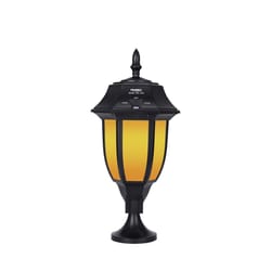 Techko 14.97 in. Solar Power ABS Plastic Garden Light Black