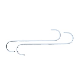 Living Accents White Steel 12 in. H S Extender Hook 2 pk