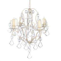 Gallery of Light 15 in. H X 11 in. W X 11 in. L Crystal Acrylic/Iron Decorative Candle Chandelier