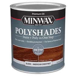 Minwax PolyShades Semi-Transparent Gloss American Chestnut Oil-Based Polyurethane Stain/Polyurethane