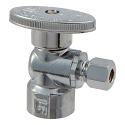 Ace 1/2 in. FIP X 1/4 in. Compression Brass Angle Stop Valve