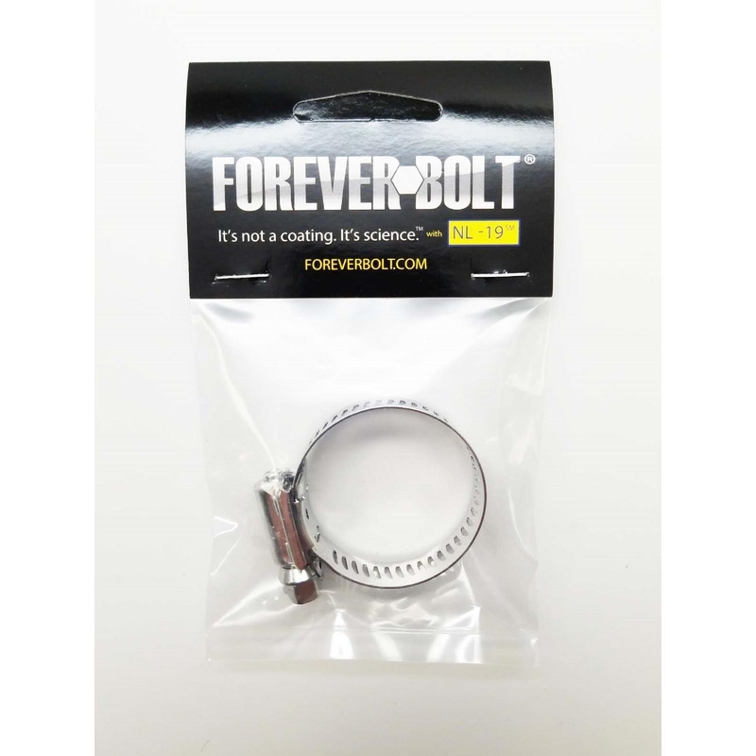 FOREVERBOLT 13/16 in to 1-1/2 in. SAE 16 Silver Hose Clamp Stainless Steel Band