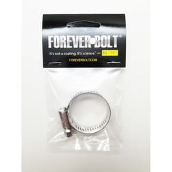 FOREVERBOLT 13/16 in to 1-1/2 in. SAE 16 Silver Hose Clamp Stainless Steel Band