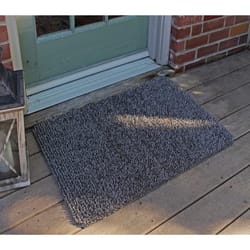 GrassWorx Clean Machine 18 in. W X 24 in. L Taupe Flair Astroturf Door Mat