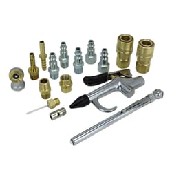 Milton Brass/Steel Compressor Accessory Kit 1/4 in. 16 pc