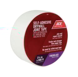 Ace  300 ft. L x 2.5 in. W Fiberglass Mesh  White  Self Adhesive Drywall Joint Tape 