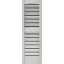 Builders Edge 48 in. H X 14.5 in. W Paintable Louvered Vinyl Shutter 2 pk