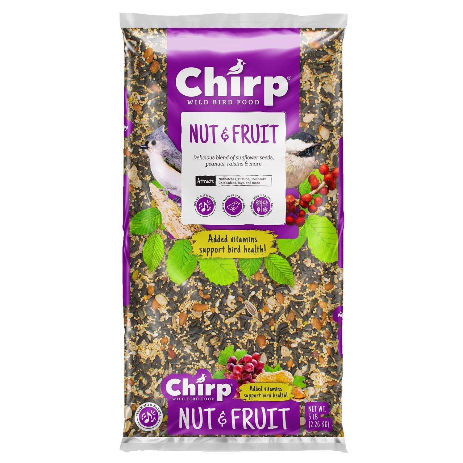 Chirp Wild Bird Fruits and Nuts Wild Bird Food 5 lb - Ace Hardware