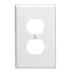 Leviton White 1 gang Thermoset Plastic Duplex Wall Plate 1 pk
