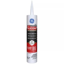 GE Supreme White Supreme Silicone Kitchen and Bath Caulk Sealant 10.1 oz