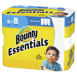 Bounty Essentials Select-A-Size Paper Towels 83 sheet 2 ply 6 pk