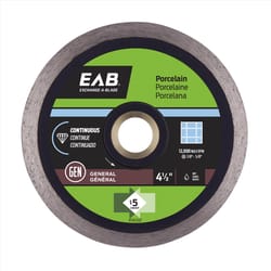 Exchange-A-Blade 4-1/2 in. D X 5/8 and 7/8 in. Diamond Continuous Rim Circular Saw Blade 1 pk