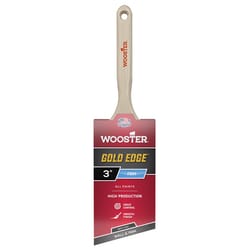 Wooster Gold Edge 3 in. Firm Semi-Oval Angle Paint Brush