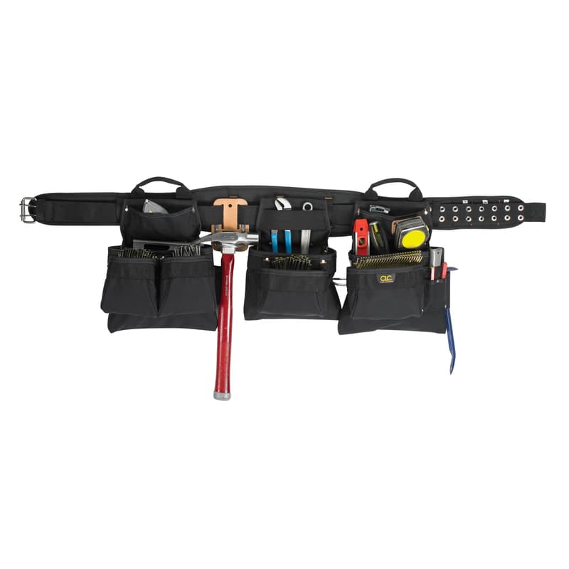 CLC Work Gear 18 pocket Polyester Fabric Tool Belt 24 in. L X 16.75 in. H Black 29 in. 46 in -  5605