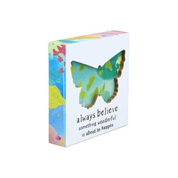 Pavilion Celebrating You 0.9 in. H X .4.4 in. W X 4.4 in. L Bright Multicolored MDF Butterfly Plaque