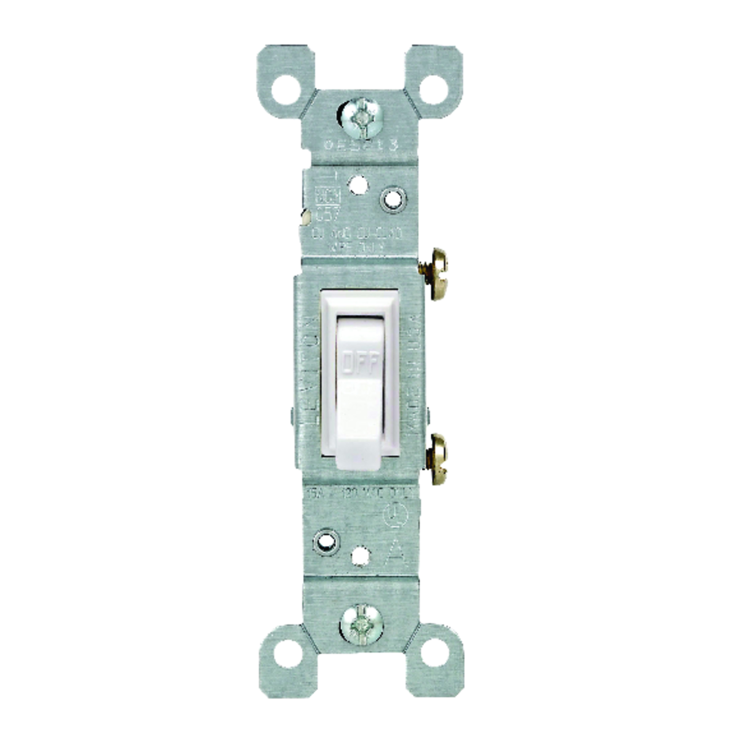 UPC 078477151433 product image for Leviton White Single Pole AC Quiet Toggle Switch (01451-WCP) | upcitemdb.com