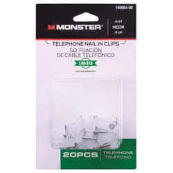Monster Just Hook It Up 0 ft. L White Telephone Nail In Clips