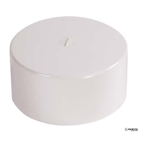 NDS Schedule 35 6 in. Hub each X 6 in. D Hub PVC Drain Cap 1 pk