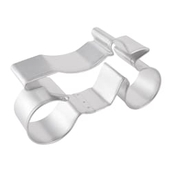 R&M International Corp 4 in. L Dirt Bike Cookie Cutter Silver 1 pc