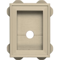 Builders Edge 6 in. H X 1 in. L Prefinished Almond Vinyl Mounting Block