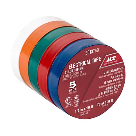 Ace 0.5 in. W X 20 ft. L Assorted Vinyl Electrical Tape - Ace Hardware