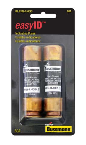 Bussmann EasyID 60 amps Dual Element Time Delay Fuse 2 pk - Ace Hardware