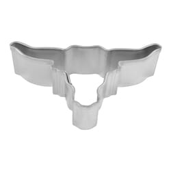 R&M International Corp International Corp 3 in. L Mini Longhorn Cookie Cutter Silver 1 pc