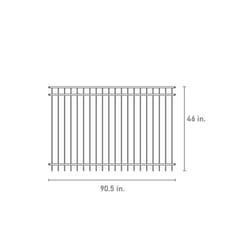 Fortress Building Products Versai 46 in. H X 7.5 ft. L Steel Fencing