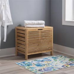 Linon Home Decor Briggs Brown Bamboo Laundry Hamper