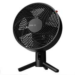 Sharper Image Spin 12 16.4 in. H X 10.5 in. D 3 speed Oscillating Table Fan Remote Control