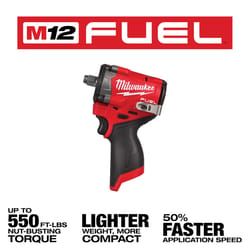 Milwaukee M12 1/2 in. Cordless Brushless Impact Wrench Tool Only