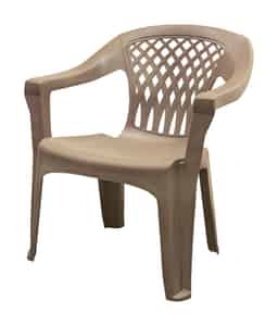 Adams  Big Easy  Brown  Polypropylene  Stackable  Chair 
