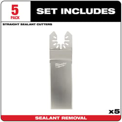 Milwaukee Open-Lok 4.63 in. L Stainless Steel Wide Straight Sealant Cutter 5 pk