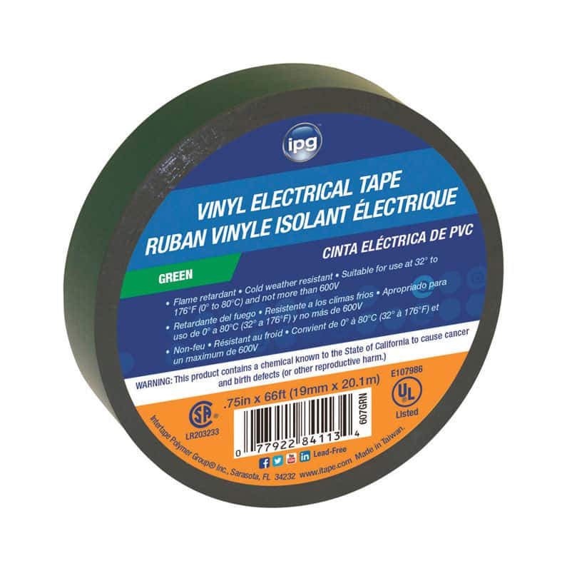 IPG .75 in. W X 60 ft. L Green Vinyl Electrical Tape Ace Hardware