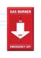 Amerelle Pro Gas Burner Red/White 1 gang Stamped Steel Toggle Gas Burner Wall Plate 1 pk