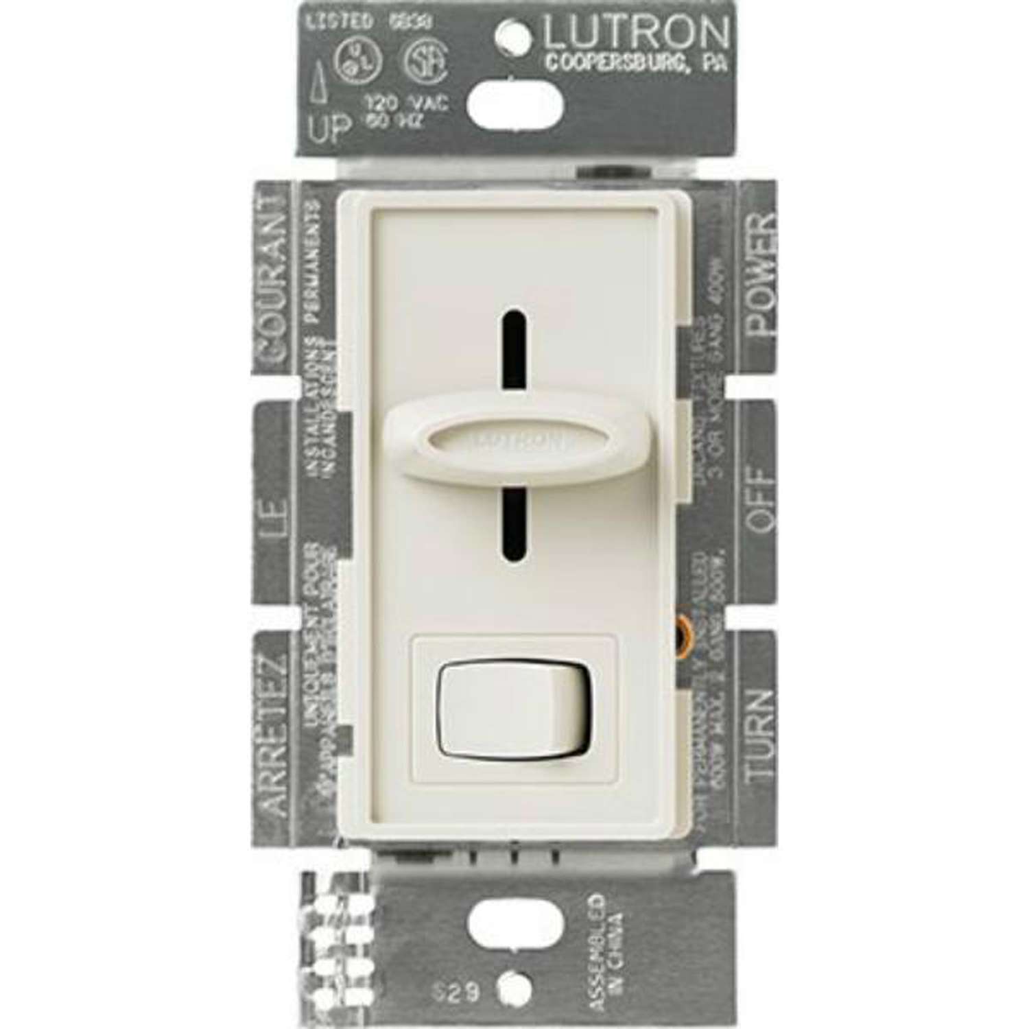 Lutron Skylark Light Almond 600 watts Slide Dimmer Switch 1 pk Ace