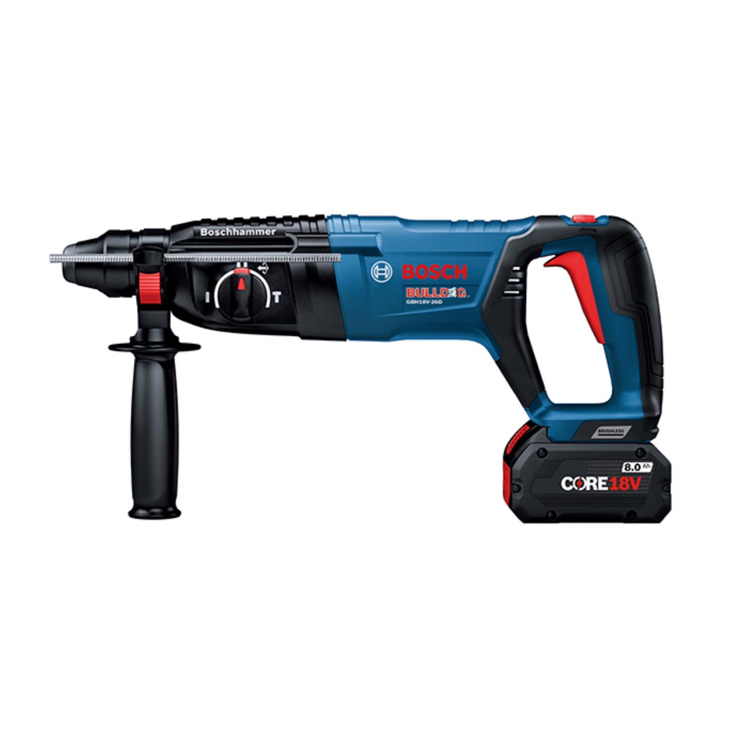 Photos - Hammer Bosch 18V Bulldog 1 in. Cordless SDS-Plus Rotary  Drill Kit (Battery 