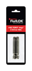 FastenMaster FlatLOK Torx Ttap No. 40 X 2 in. L Driver Bit Steel 2 pc