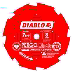 Diablo Pergo Blade 7-1/4 in. D X 5/8 in. Laminate Flooring PCD Circular Saw Blade 8 teeth 1 each