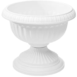 Novelty 11 in. H X 12 in. W X 12 in. D X 12 in. D Resin Grecian Urn Urn Planter White