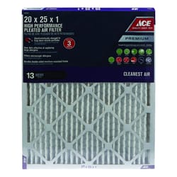 Ace 20 in. W X 25 in. H X 1 in. D Synthetic 13 MERV Pleated Air Filter 1 pk