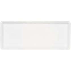 Novelty 1 in. H X 18 in. W X 7 in. D Plastic Countryside Flowerbox Tray Flower Box Tray White